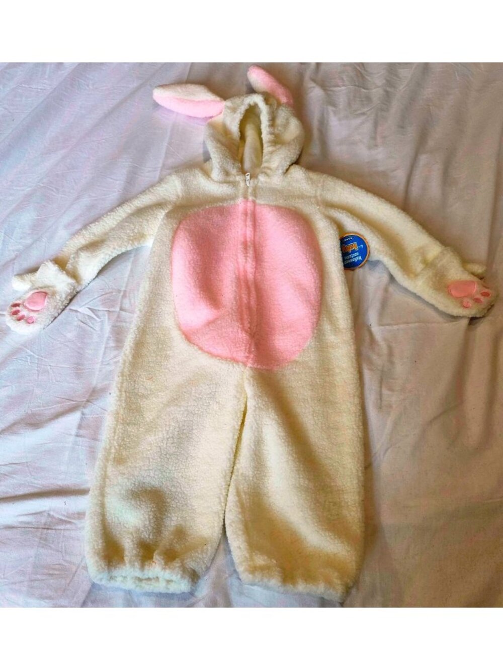 WHITE BUNNY RABBIT Halloween Costume suit w/hood Old Navy Baby Large 12-18m